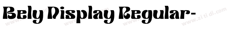 Bely Display Regular字体转换